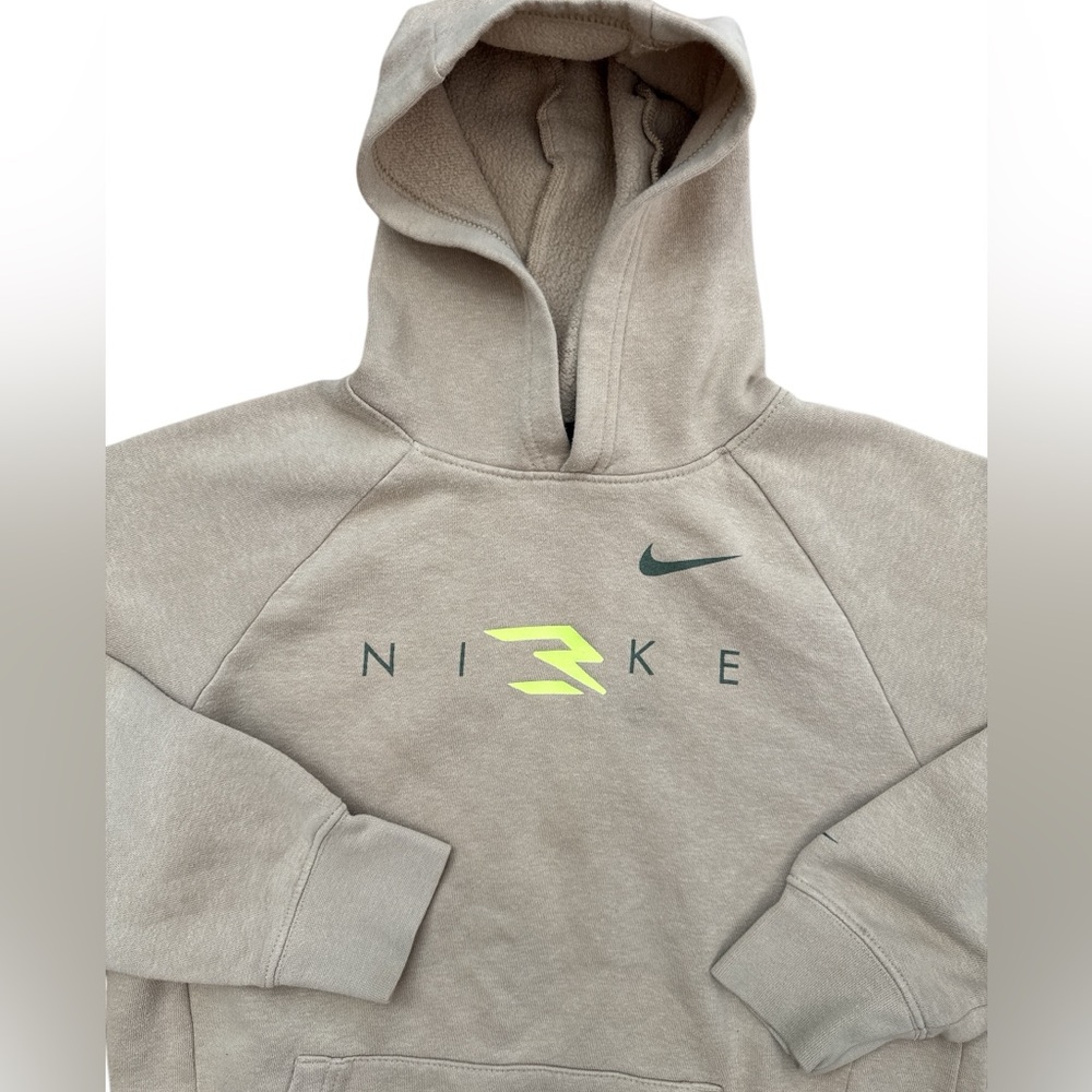Nike Youth Boys Size Large (12-13 Yrs) Tan/Brown Hoodie Size Large Nike Swoosh‎